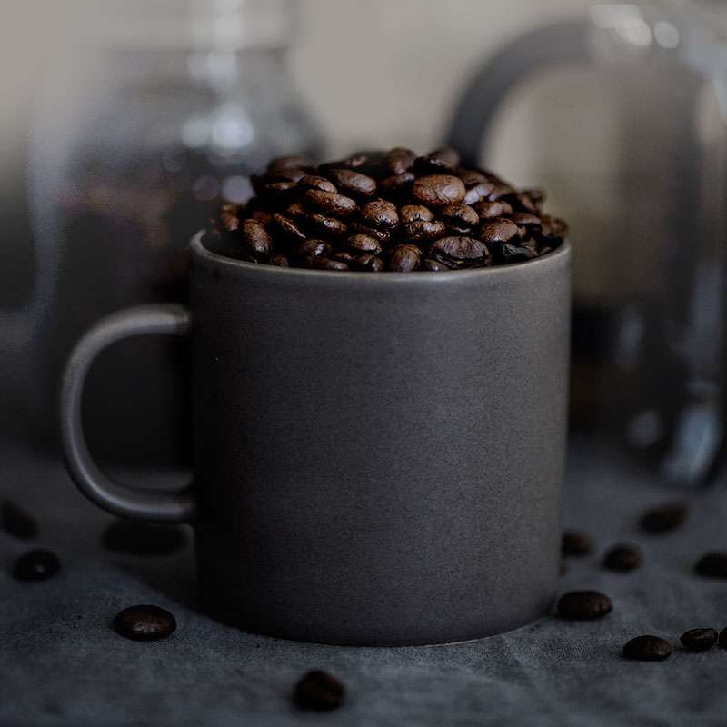Image showing a cup filled with coffee beans